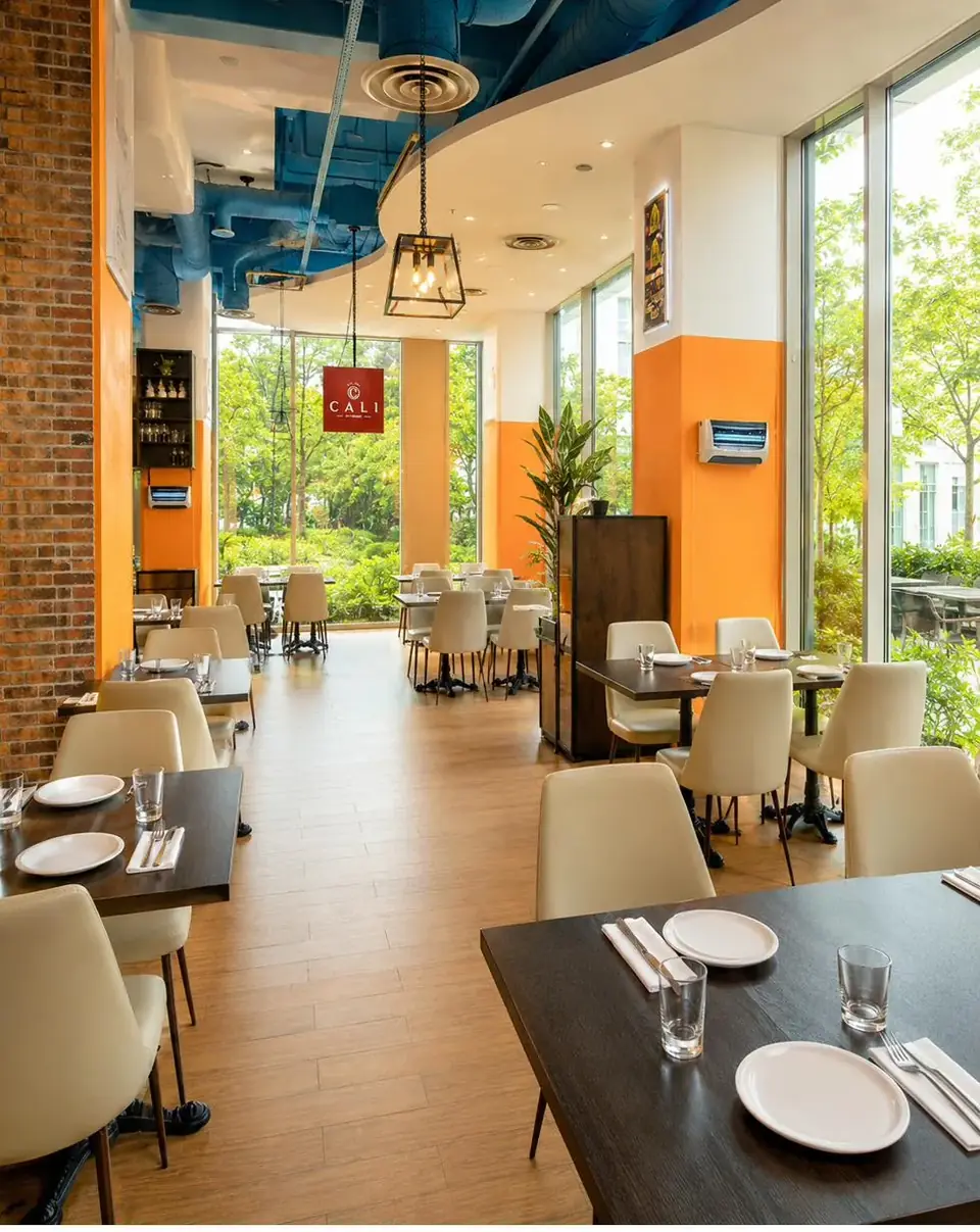 The dining room at CALI Rochester Park